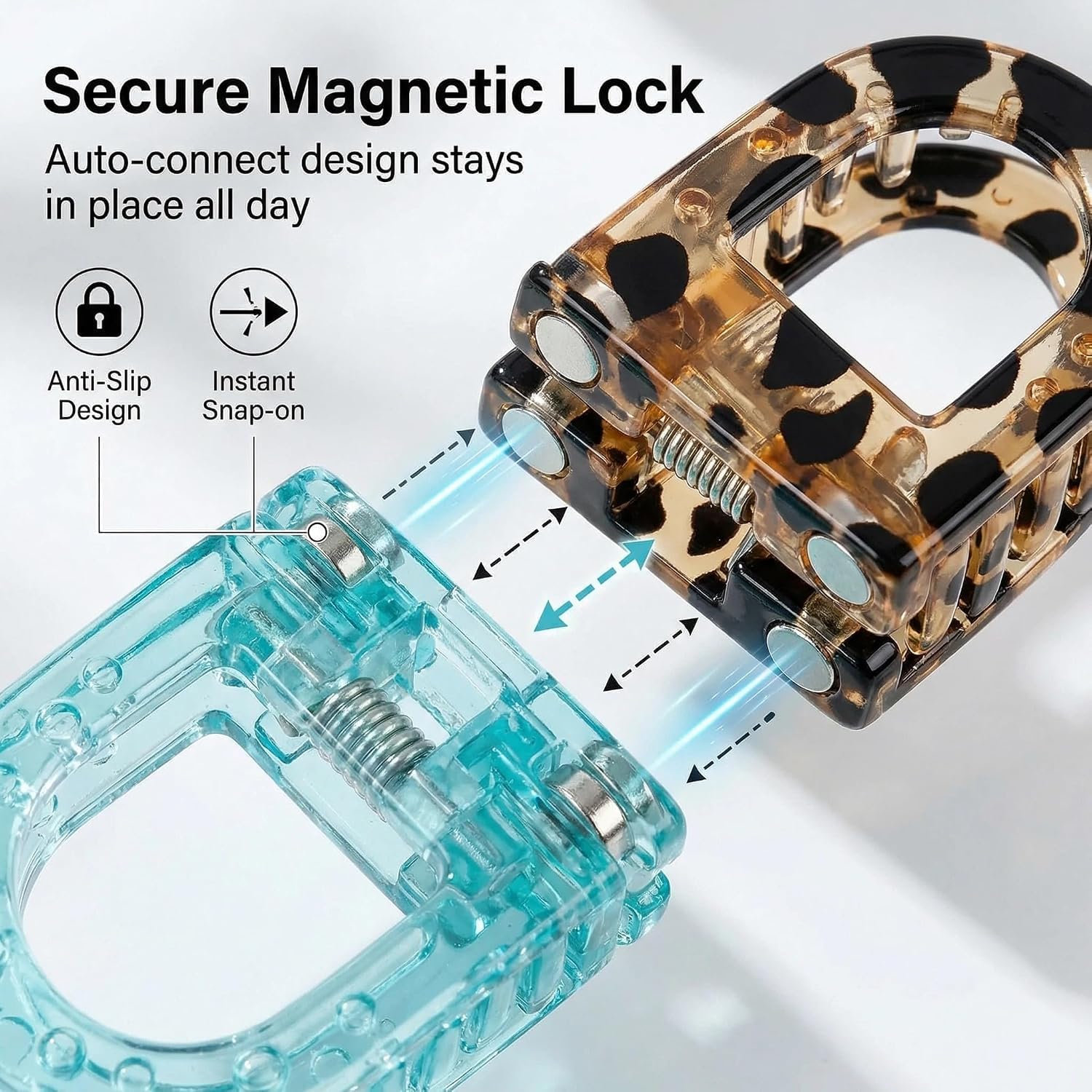Magnetic Foldable Hair Clip Set