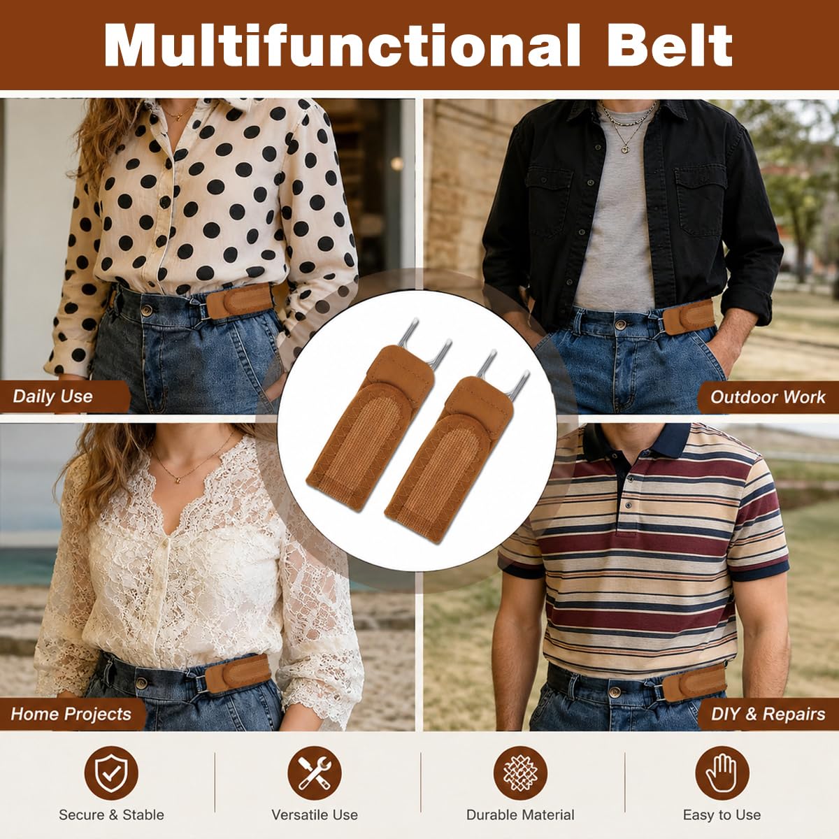 Tactical Buckleless Elastic EDC Belt