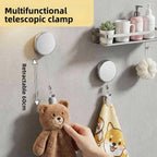 Self-Retracting Stainless Steel Towel Hook