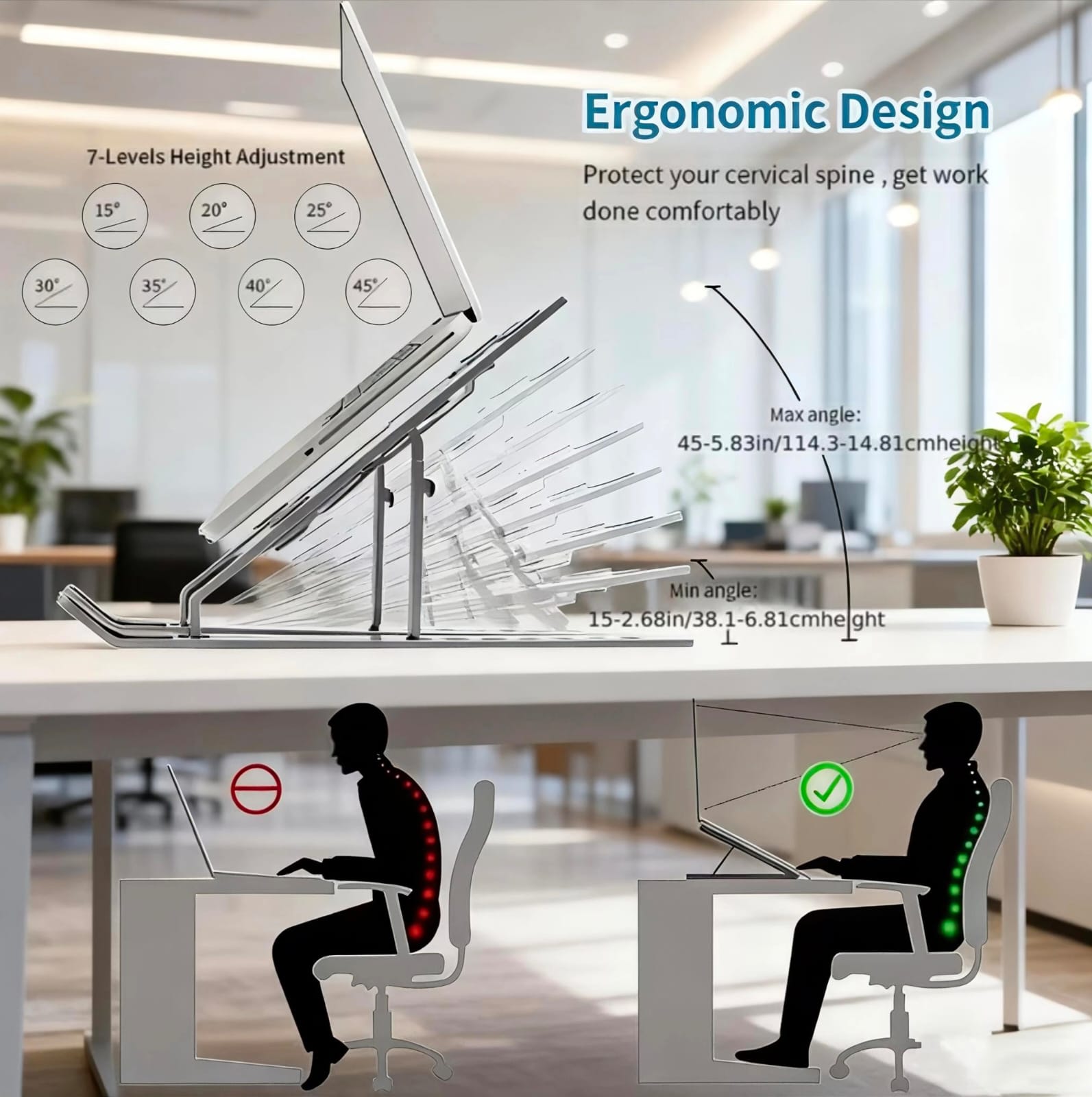 Foldable Aluminum Laptop Stand